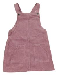 Starorůžové laclové manšestrové šaty Primark