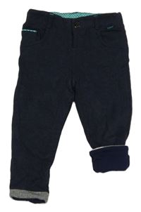 Tmavomodré podšité kalhoty Baker 