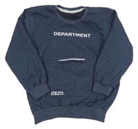 Tmavomodrá lehká mikina s nápisem 