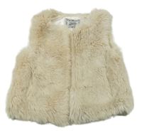 Smetanová kožešinová podšitá vesta YD