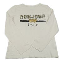 Smetanové triko s nápisem Primark