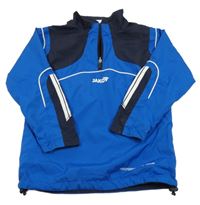 Modro-tmavomodrá šusťáková sportovní oboustranná bunda Jako