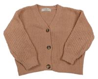 Starorůžový propínací svetr H&M