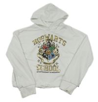 Bílá crop mikina s potiskem a kapucí - Harry Potter C&A