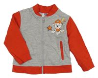 Šedo-červená propínací mikina s Tlapkovou patrolou Nickelodeon