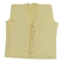Žlutá propínací pletená vesta 