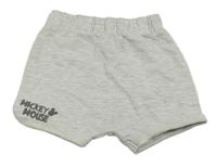 Šedé melírované teplákové kraťasy s nápisem George