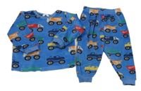 Modré plyšové pyžamo s auty M&S