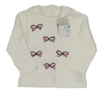 Nové - bílé triko s mašličkami Primark