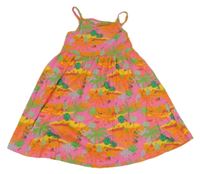 Růžovo-barevné šaty s palmami Primark