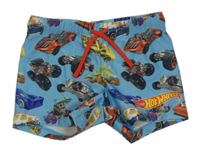 Modré nohavičkové plavky s barevnými auty - HotWheels H&M