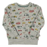 Šedá mikina s barevnými auty Liegelind