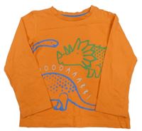 Oranžové triko s dinosaury Mothercare