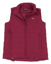 Tmavorůžová šusťáková funkční vesta s logem Trespass