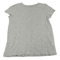 Světlešedé melírované tričko H&M