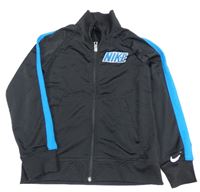 ŘČerno-modrá propínací sportovní mikina Nike 