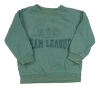 Zelená mikina s nápisem zn. F&F