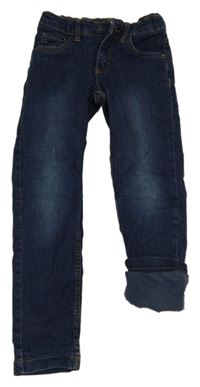 Tmavomodré podšité skinny rifle Alive