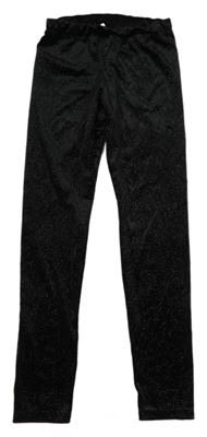 Černé sametové třpytivé legíny Calzedonia 