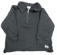 Antracitová mikina s límečkem H&M