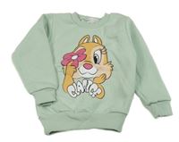 Zelená mikina s veverkou 