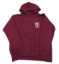 Vínová mikina s potiskem a kapucí 