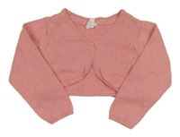 Růžové vzorované svetrové bolerko H&M