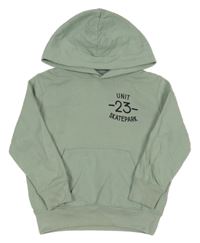 Světlezelená mikina s nápisy a kapucí M&S