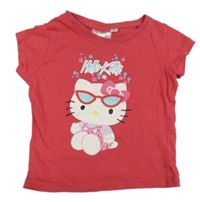 Fuchsiové tričko s Hello Kitty 