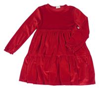 Červené sametové šaty H&M