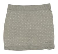 Šedo-bílá puntíkatá pletená sukně H&M