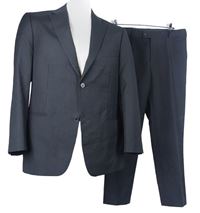 2set - Pánský černý proužkovaný společenský oblek James B. Cook 