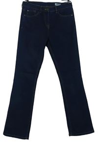 Dámské tmavomodré bootcut rifle 