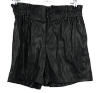 Dámské černé koženkové kraťasy Primark 