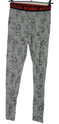 Dámské šedé legíny s Minnie Disney 