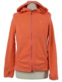 Dámská korálová fleecová funkční propínací mikina s kapucí Tchibo 