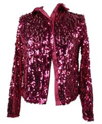 Dámská tmavorůžová flitrová halenka Primark 