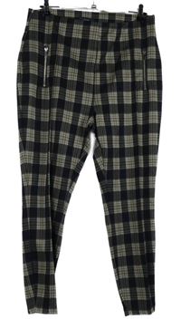 Dámské tmavomodro-béžové kostkované tregíny Next 