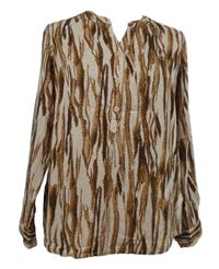 Dámská hnědo-růžová vzorovaná halenka Lc Waikiki 