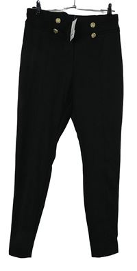 Dámské černé tregíny s gombíky Beloved 