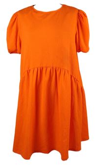 Dámské oranžové strukturované šaty Primark 