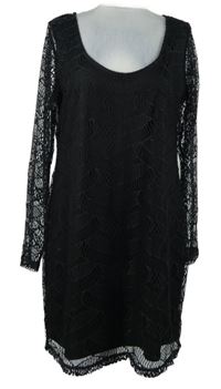 Dámské černé krajkové šaty Rainbow 