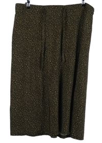 Dámská černo-béžová vzorovaná midi sukně 