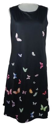 Dámské černé šaty s motýlky 