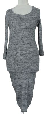 Dámské šedé melírované šaty H&M