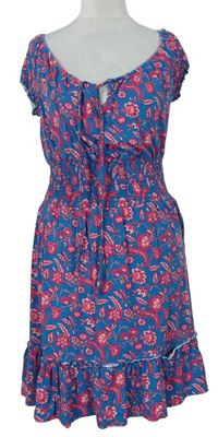 Dámské modro-růžové květované šaty Joe Browns 