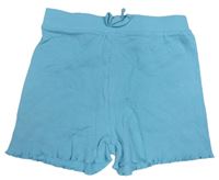 Azurové žebrované bavlněné kraťasy Primark