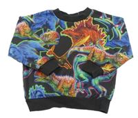 Černá mikina s dinosaury H&M