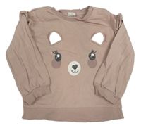 Světlerůžová mikina s medvědem H&M