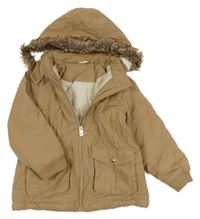 Béžová zimní parka s kapucí H&M